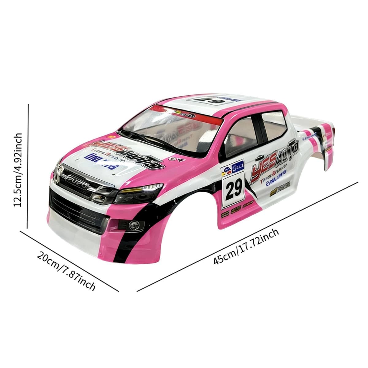 F Fityle Carcasas de carrocería para Coche RC Resistentes a 1/10, Accesorios de Repuesto Profesionales, Suministros, instalación Sencilla, Carcasas de, Rosa — view 3