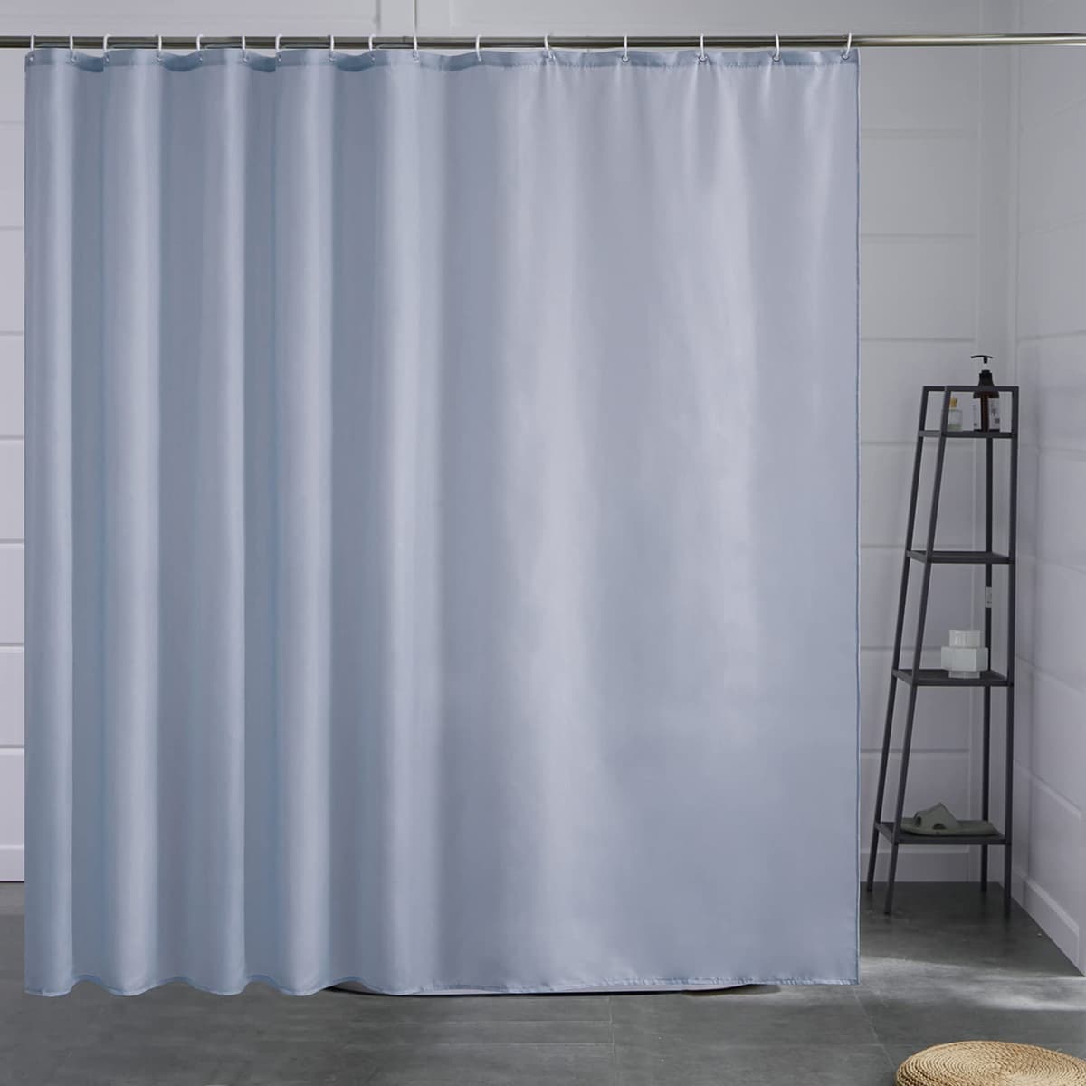 Furlinic Cortina Ducha 200x200cm Antimoho Impermeable Lavable Blanco Tela Poliéster Grandes Cortinas de Baño con 12 Aros de Cortina Ducha. — view 86