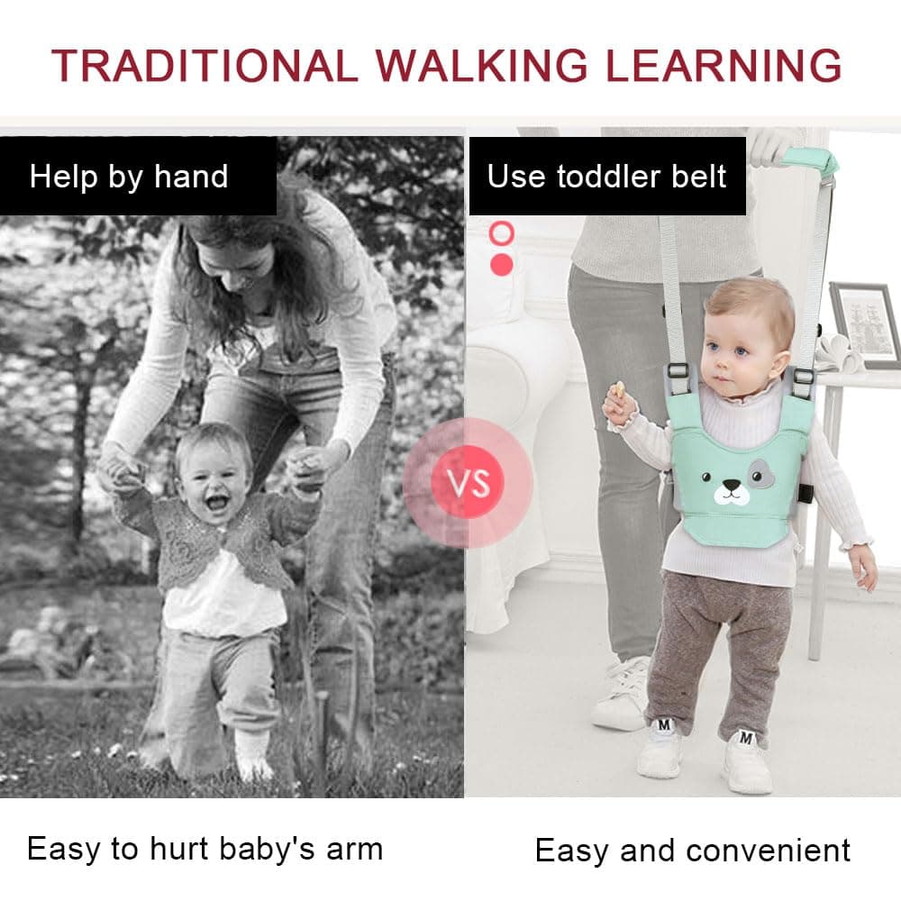 Vicloon Arnés de Seguridad para Caminar Arnes Bebes Ajustable Arnés de Bebe con Hebilla de Seguridad y Calcomanías Mágicas Transpirable Cinturón de Andador para Bebe 7-24 Mes — view 4