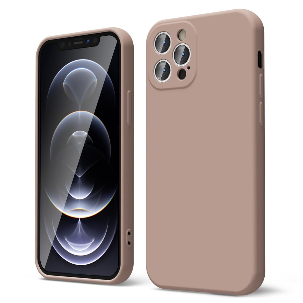 oakxco for iPhone 17 Pro Max Phone Case Liquid Silicone, Cute Thin Slim Grip Soft Rubber Gel for Women Men, Smooth Matte TPU Plain Solid Color Girly Simple Case with Camera Cover, Light Pink — view 2042