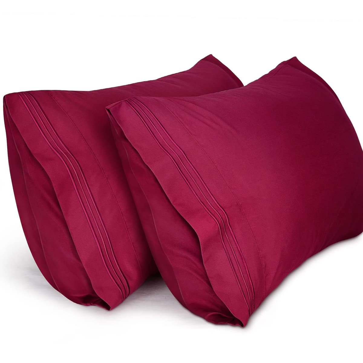 Lirex 2-Pack Fundas de Almohada 1800 hilos, Fundas de Almohada de Microfibra Suave Cepillada, Transpirables sin Arrugas y Lavables a Máquina (50x70 cm, Blanco) — view 26