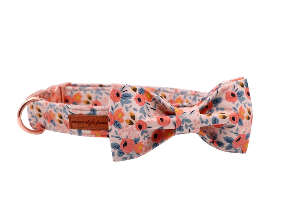 Unique Style Paws Dog Collar,Bow tie Collar, Comfortable Collars for Dogs and Cats Small Medium Large, Adjustable Bowtie Dog Collar XXS-XL — view 3