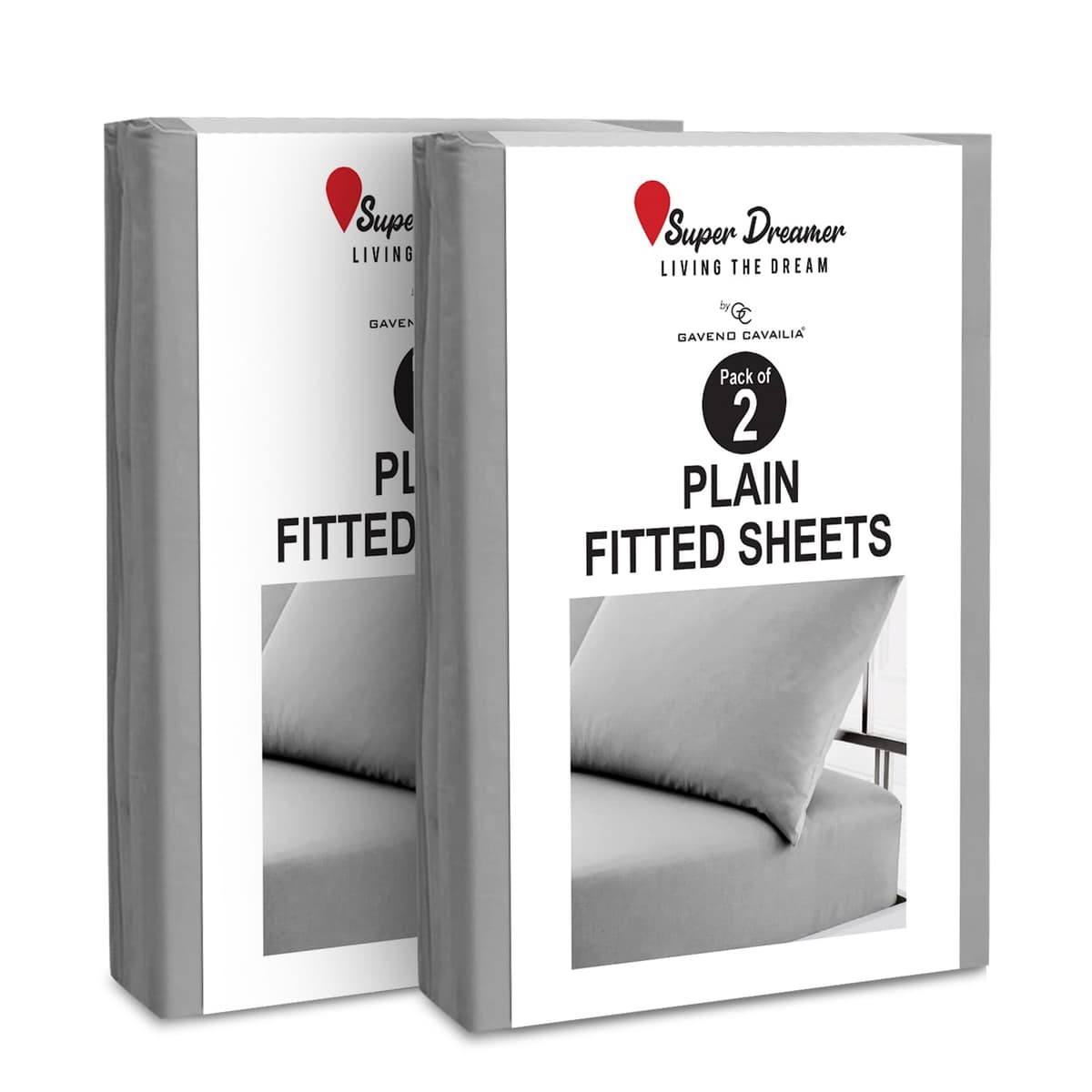GC GAVENO CAVAILIA Fitted Sheet Single Bed (91 x 190cm) - Grey Bedding Sheets - Plain Dyed Microfiber Bed Sheets Single - (10 inch) 25cm Deep Pocket Bottom Sheet - Easycare - Wrinkle & Fade Resistant — view 13