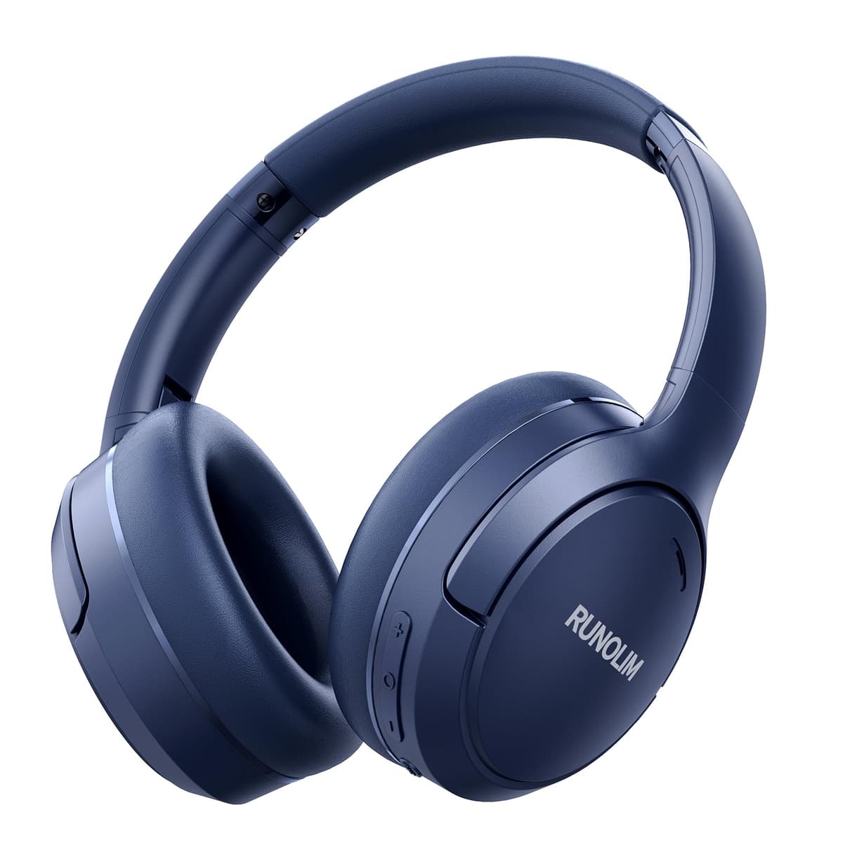 RUNOLIM Hybrid Active Noise Cancelling Headphones, Wireless Over Ear Bluetooth Headphones with Microphone, 70H Playtime, Foldable Wireless Headphones with HiFi Audio, Deep Bass for Home Travel Office — view 10