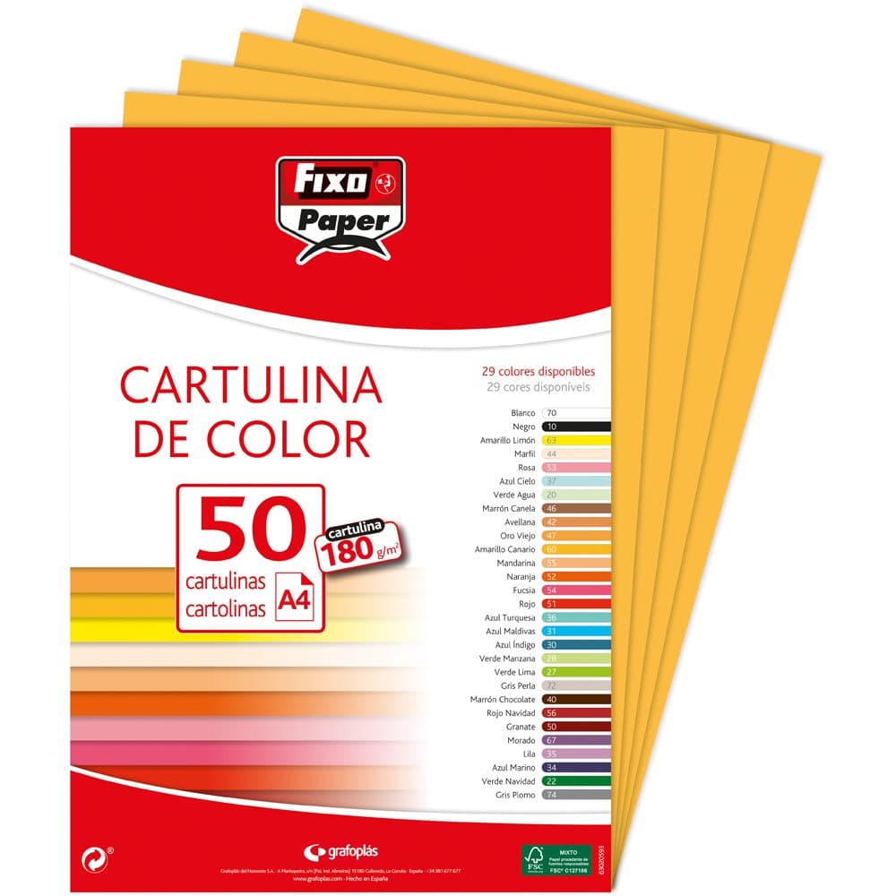 Fixo Paper 11110470 - Pack de 100 – Cartulina blanca A4, 180g — view 46
