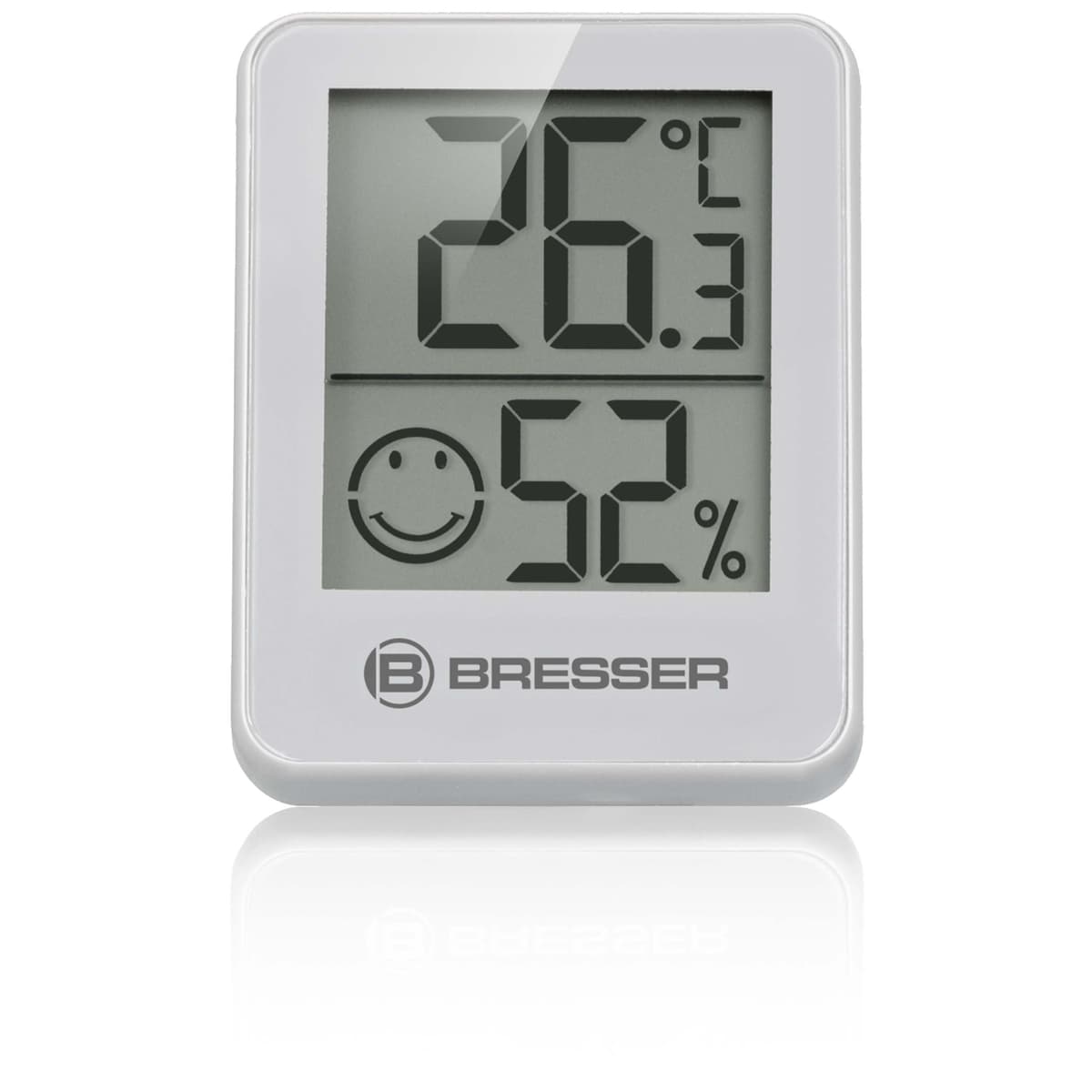 Bresser Termómetro higrómetro Temeo Hygro Indicator, juego de 3 unidades para instalación o montaje en pared con indicador de temperatura ambiente, blanco, 4,5 x 1,6 x 5,8 cm, blanco, pantalla 4,98 cm — view 2