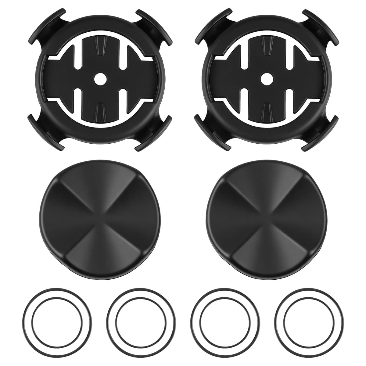2 Piezas Soporte Manillar Ordenador Bicicleta Compatible con Garmin Edge 130 200 500 510 520 530 800 810 820 830 1000, Soporte Ciclocomputador con Bandas de Goma para Bicicleta Carretera y Montaña