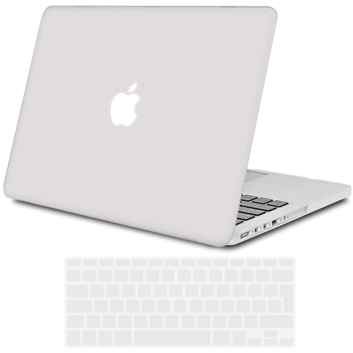TECOOL Case compatible with MacBook Air M1 & MacBook Air 13 inch Retina 2020 2019 2018 (A2337 A2179 A1932), Plastic Snap On Hard Shell Cover & UK EU Keyboard Protector, Crystal Clear (Glossy) — view 12