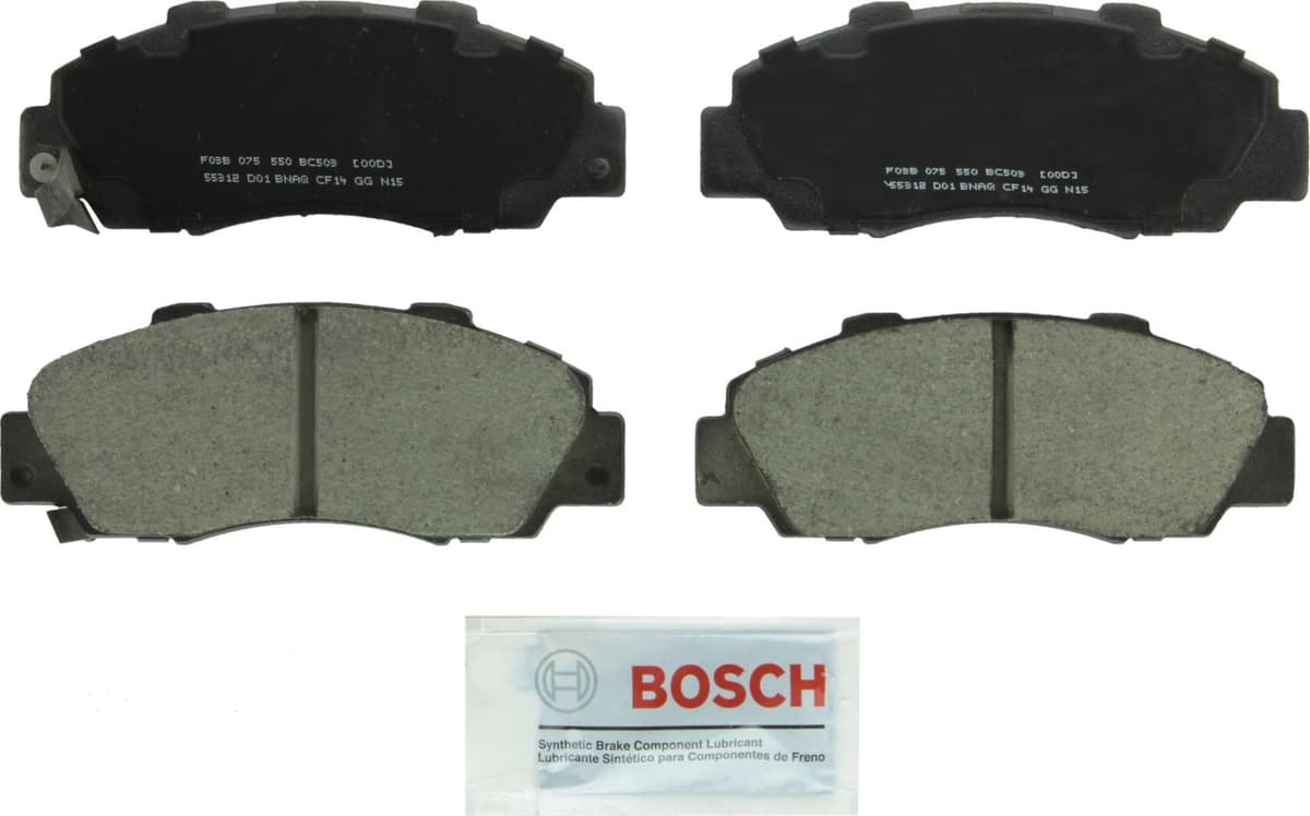 Bosch BC914 QuietCast Premium Ceramic Disc Brake Pad Set For: Acura ILX; Honda Accord, Civic, CR-V, Element, Fit, Front — view 160