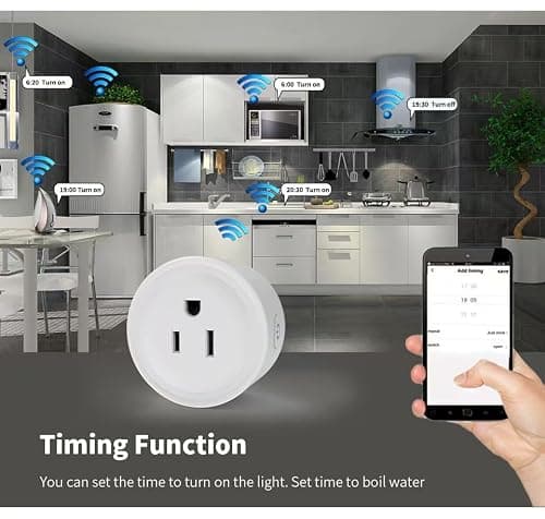 HapIntlNex Smart Plug, WiFi Outlet Compatible with Alexa & Google Assistant, Smart Outlet 16A/2200W Max, Smart Home Automation, APP Remote Control, Timer&Schedule, 2.4G Wi-Fi Only, 2 Pack — view 5