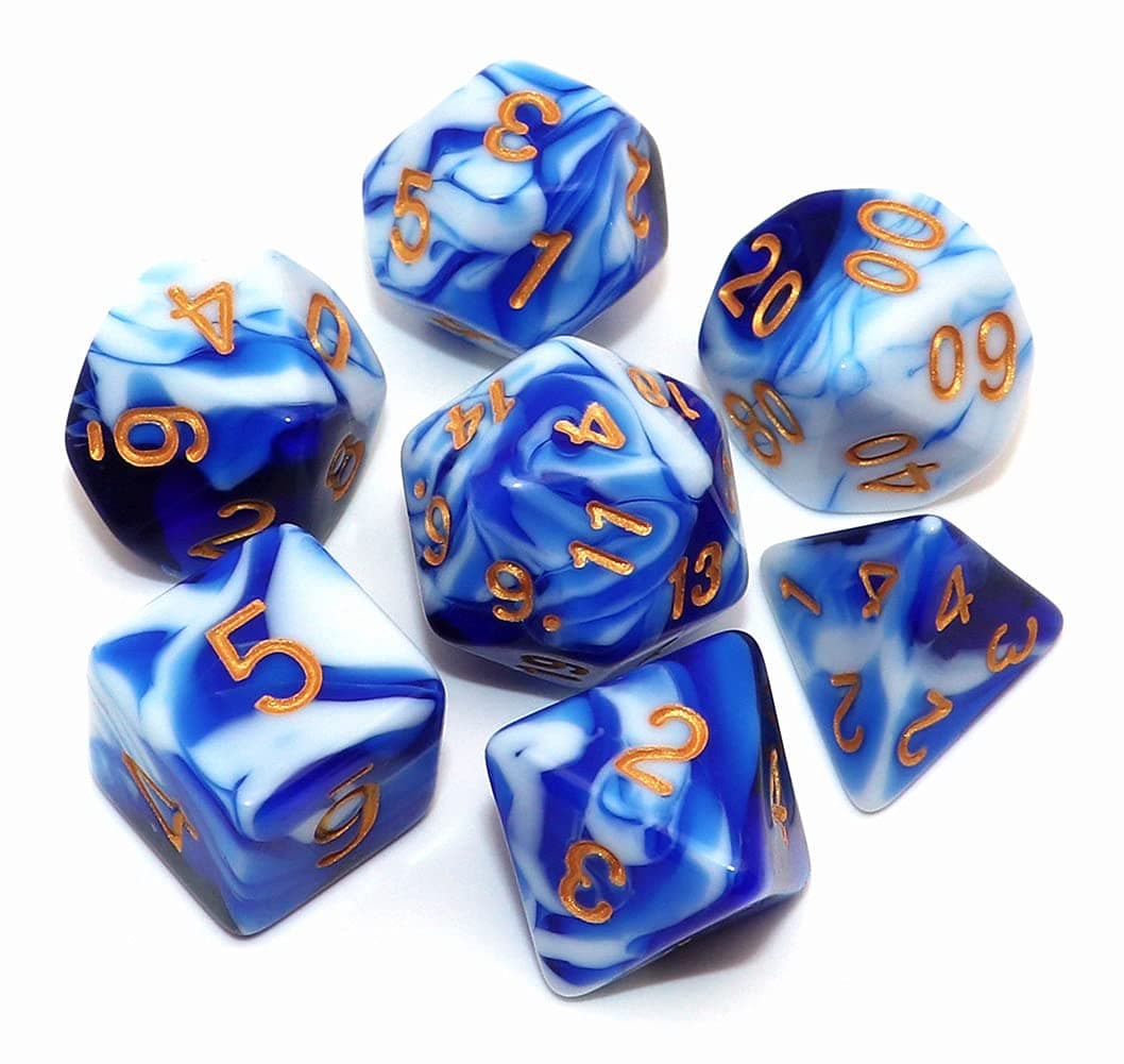 Dados DND D20, D12, D10, D%, D8, D6, D4, D20, D12, D10, D%, D8, D6, D4 — view 2