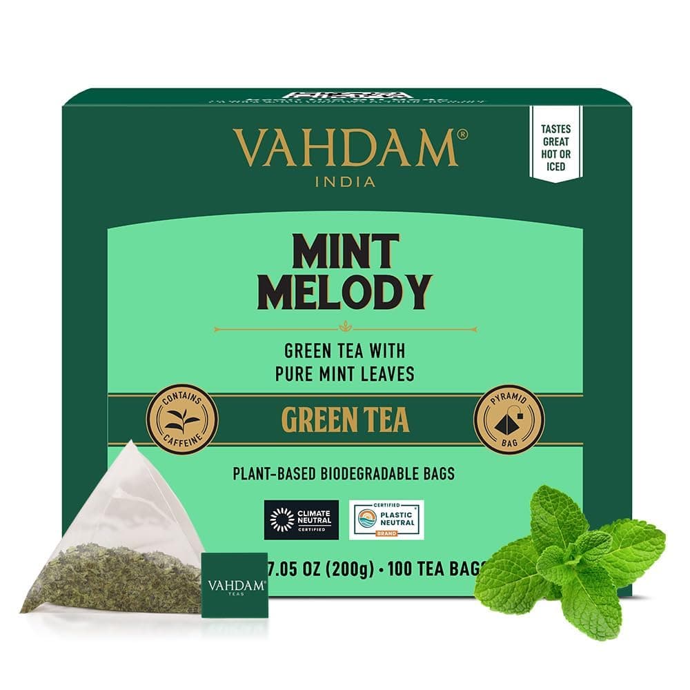 VAHDAM, Himalayan Té Verde (100 Piramidales Bolsitas De Té) 100% Pura Y Natural | Envasado Fresco En La India | Caliente, Frío O Como Kombucha — view 16