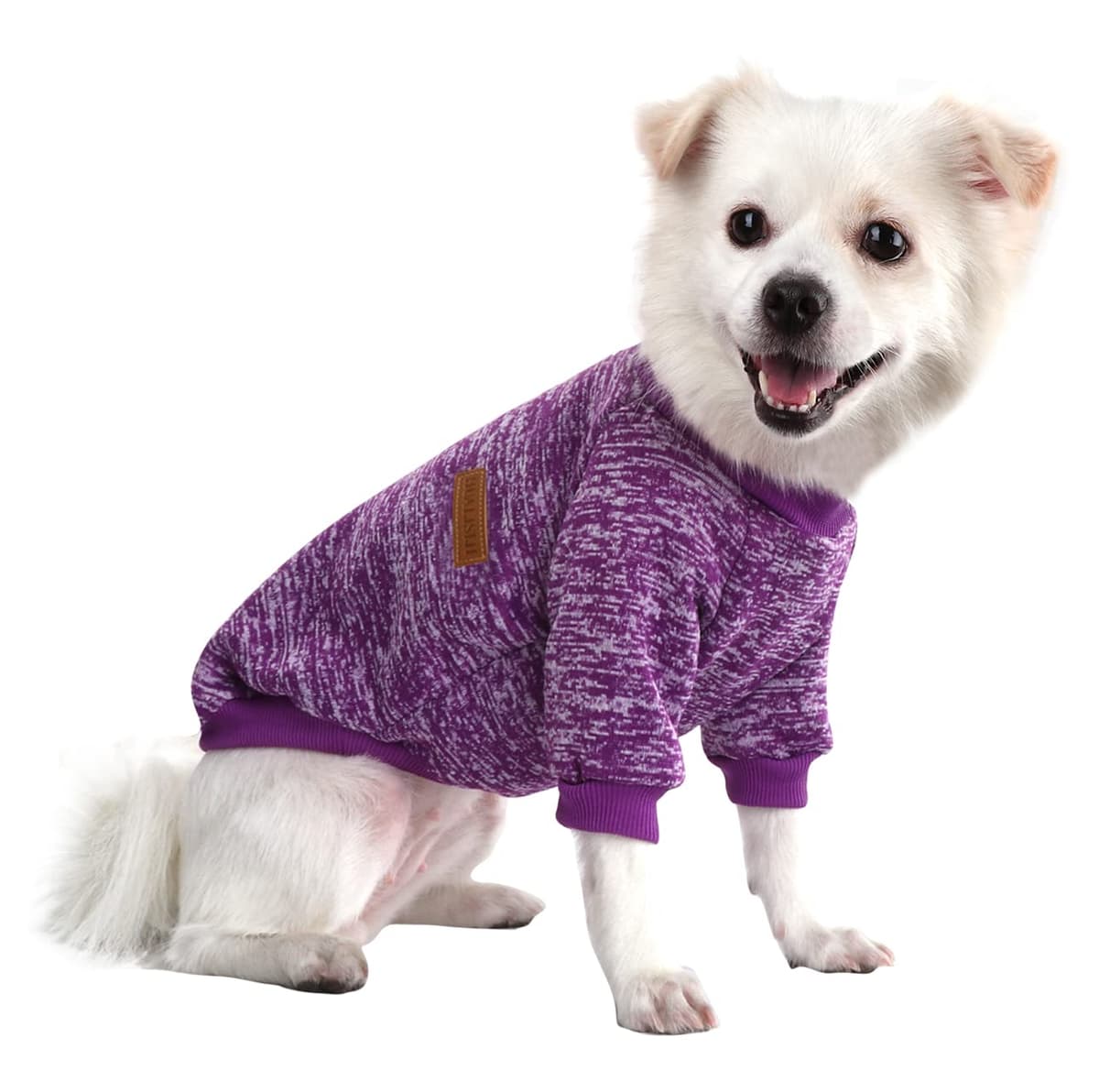 Dog Jumper Medium Chihuahua Jumper Christmas Sweater Fleece Inside Soft Cozy, Colour Vibrant Easy to Take On and Off (Pink+Grey, M) — view 7