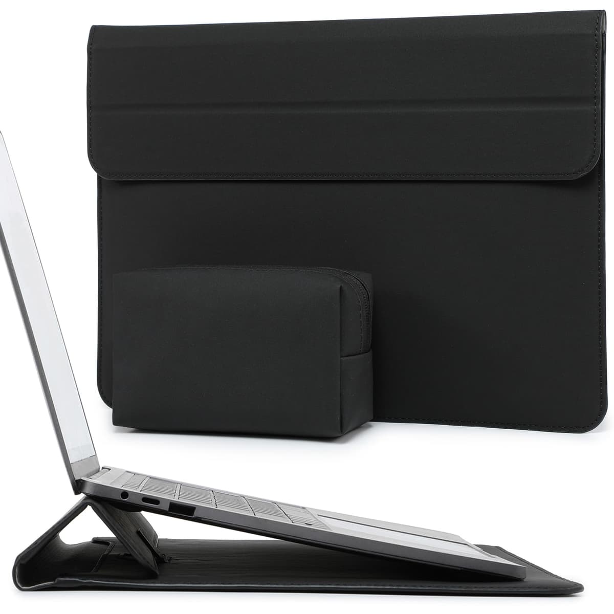 HYZUO 15 Pulgadas Funda para Portátiles con Soporte para MacBook Air 15 M5 M4 A3241 M3 A3114 M2 A2941 2026-2023, 15 Surface Laptop 7/6/5/4, MacBook Pro 15 A1990 A1707 2019-2016, Azul Klein — view 13