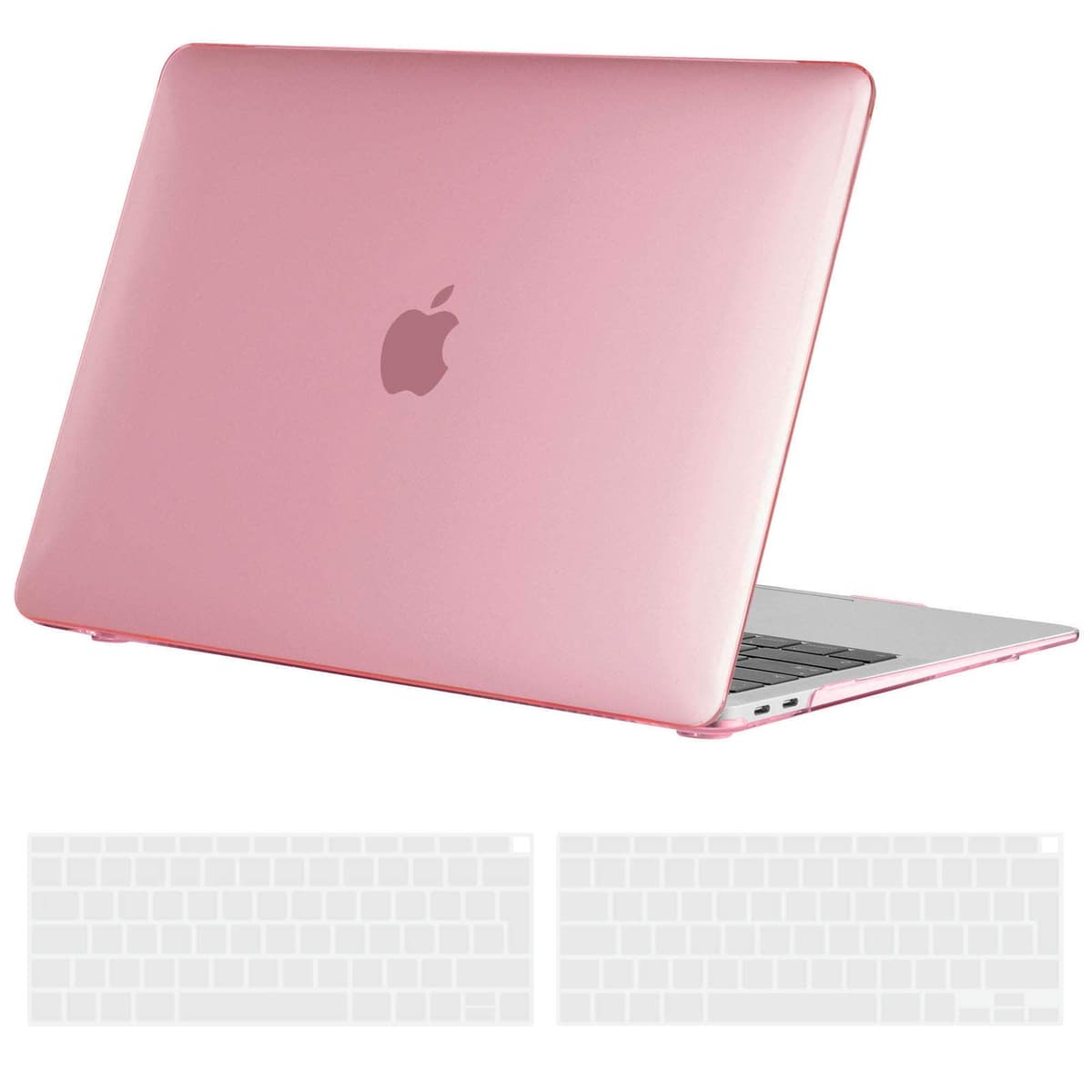 TECOOL Case compatible with MacBook Air M1 & MacBook Air 13 inch Retina 2020 2019 2018 (A2337 A2179 A1932), Plastic Snap On Hard Shell Cover & UK EU Keyboard Protector, Crystal Clear (Glossy) — view 61