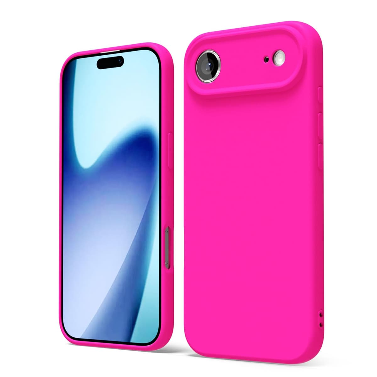 oakxco for iPhone 17 Pro Max Phone Case Liquid Silicone, Cute Thin Slim Grip Soft Rubber Gel for Women Men, Smooth Matte TPU Plain Solid Color Girly Simple Case with Camera Cover, Light Pink — view 1288