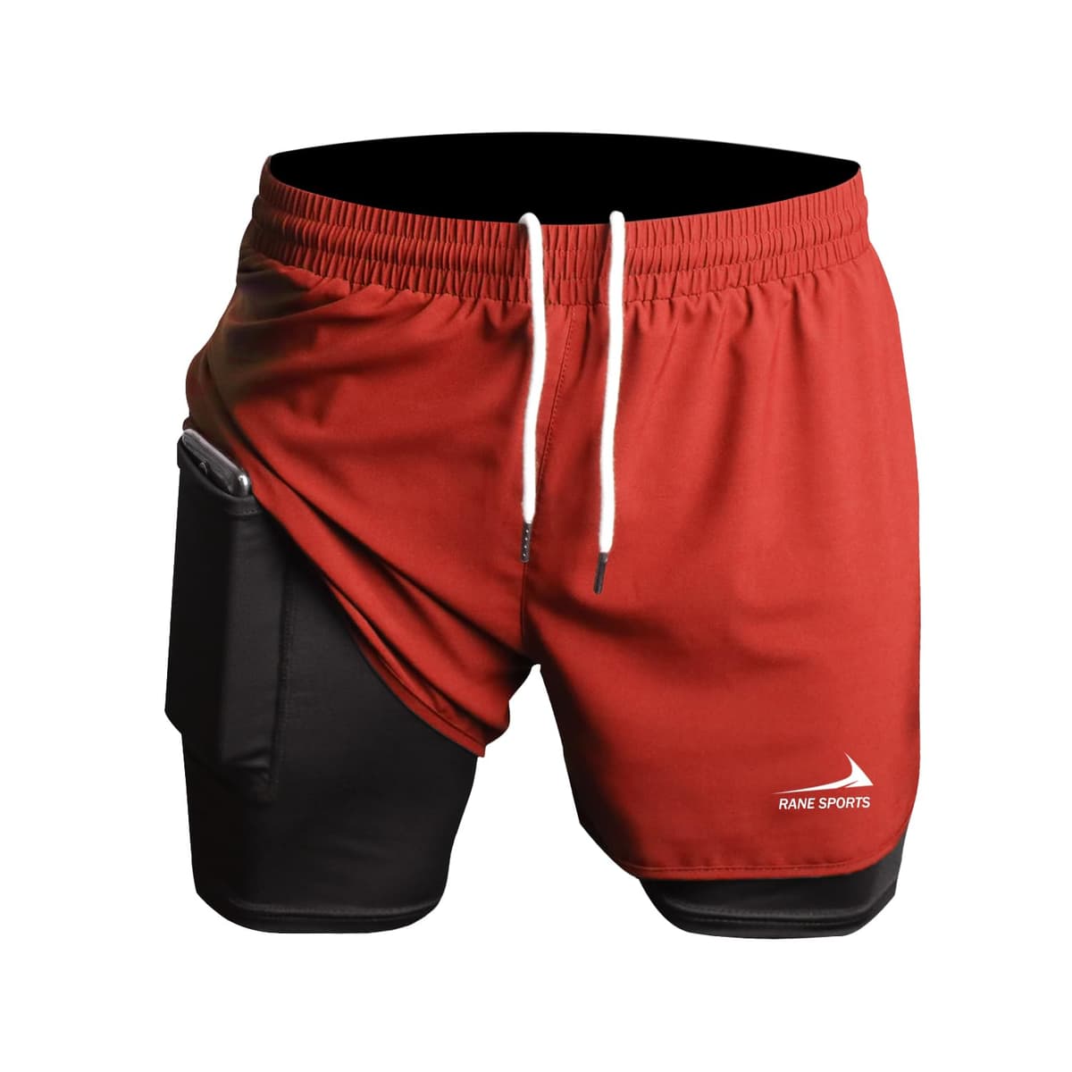 Rane Sports Men's 2 in 1 Running Shorts Ideal for Gym, Athletics, Outdoor Training — view 15