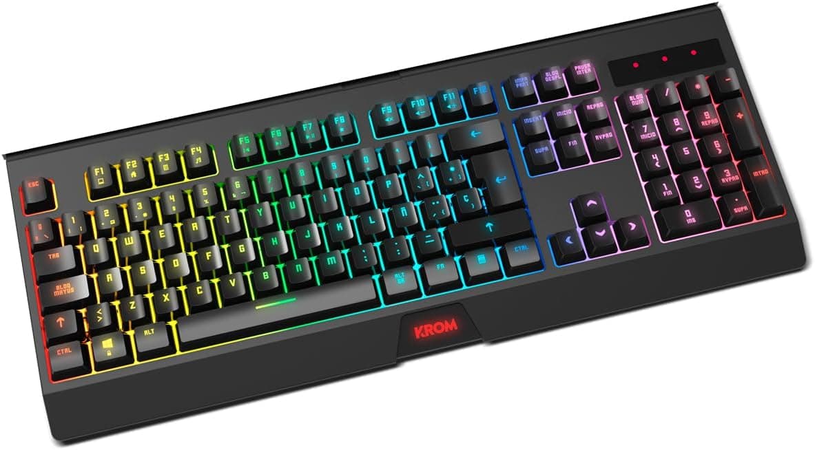 KROM Kabala - Kit Teclado Membrana inalámbrico RGB Rainbow retroiluminado, 6 Teclas Anti-Ghosting, Raton Óptico inalámbrico 6 — view 5