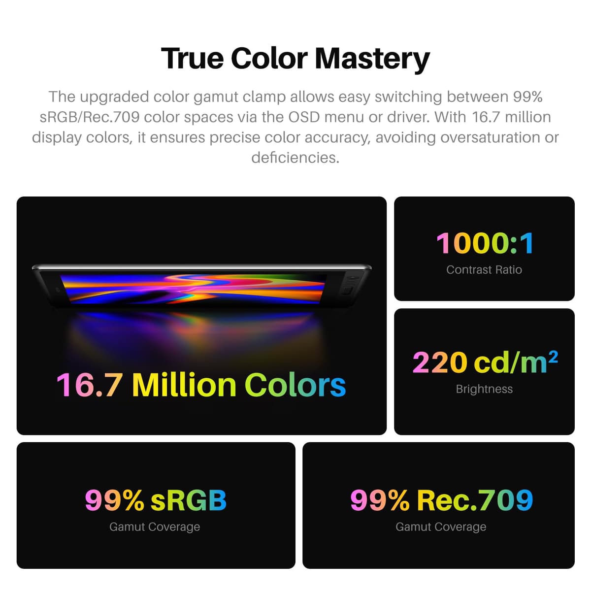 HUION Kamvas Pro 16 V2 Drawing Tablet with Screen 16384 Levels Battery-Free Pen Tilt Support 2g IAF, 15.6" Full-Laminated AG Glass, Smart Touch Bar & 6 Keys Art Tablet Work with Windows, Mac and Linux — view 5