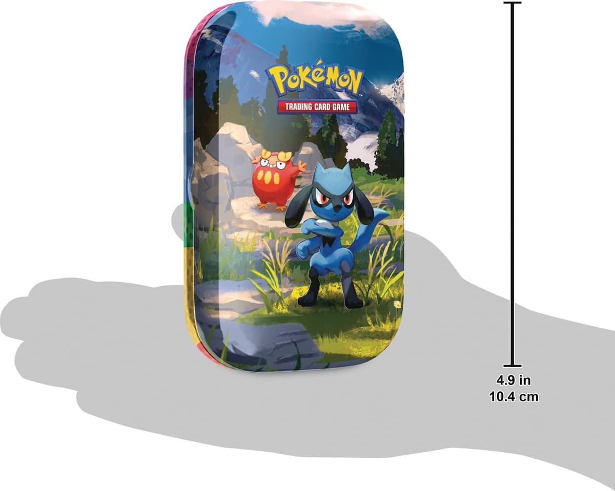Pokémon: Minilata Megaevolución-Héroes Ascendentes: Riolu y Darumaka (1 Pegatina, 1 Tarjeta Pokémon ilustrada y 2 Sobres de Mejora) — view 4