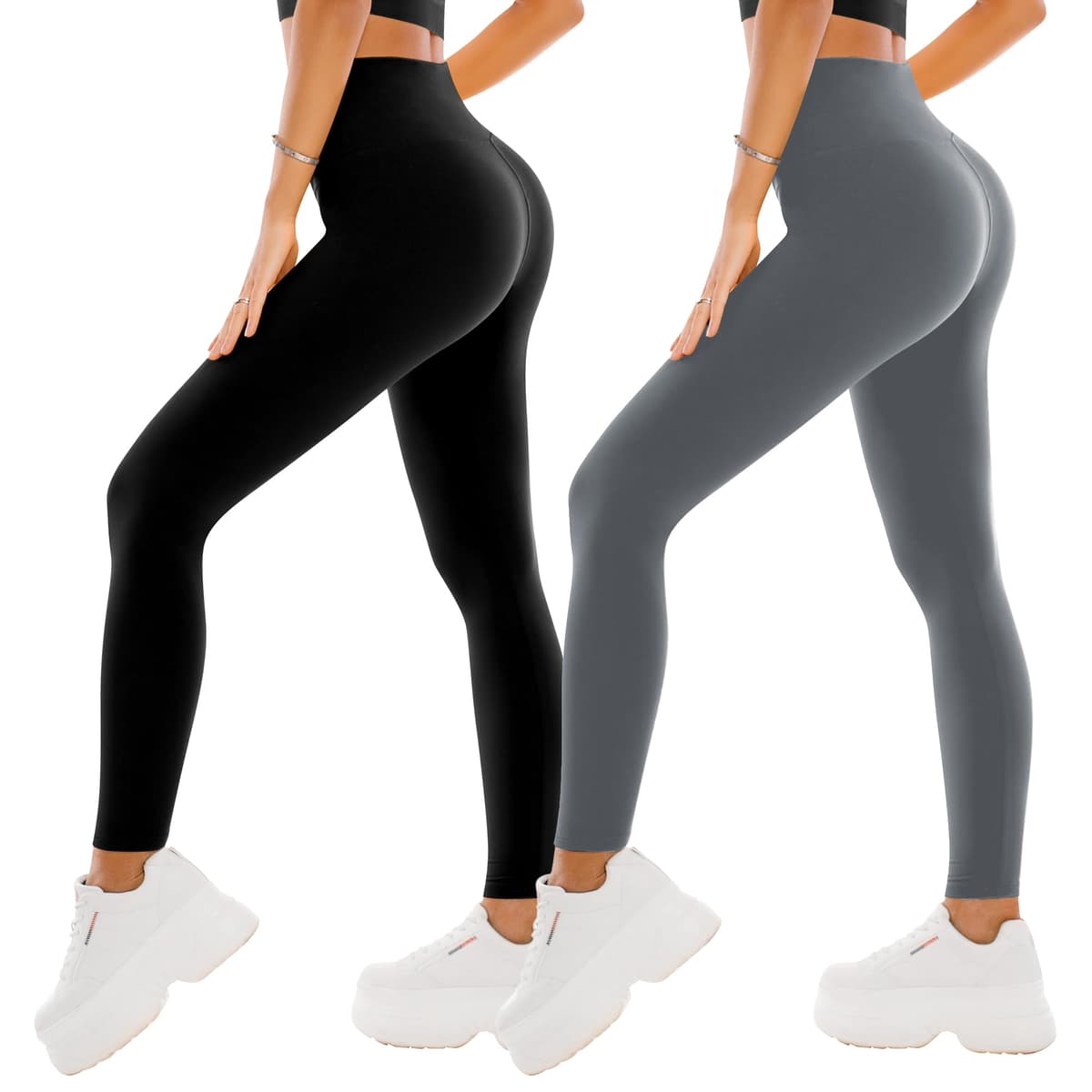 SINOPHANT 2 Leggins Mujer Pantalon Yoga Mallas Deporte Leggings Suaves Elásticos de Cintura Alta Pilates — view 9