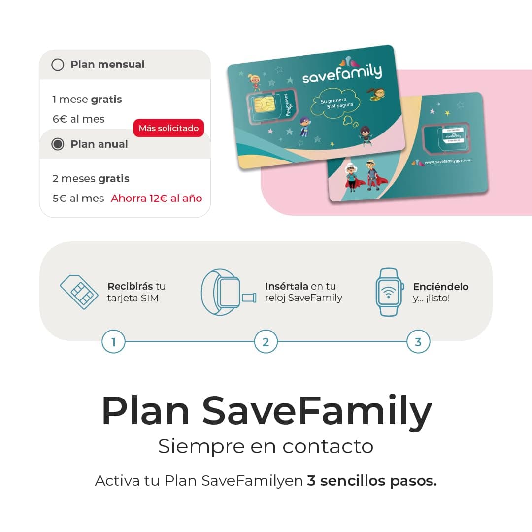 Save Family Slim 4G | Reloj Inteligente Niño con Localizador GPS, Llamada, Vídeo, Chat, Botón SOS, Cronómetro | SIM Incluida – Color Verde — view 7