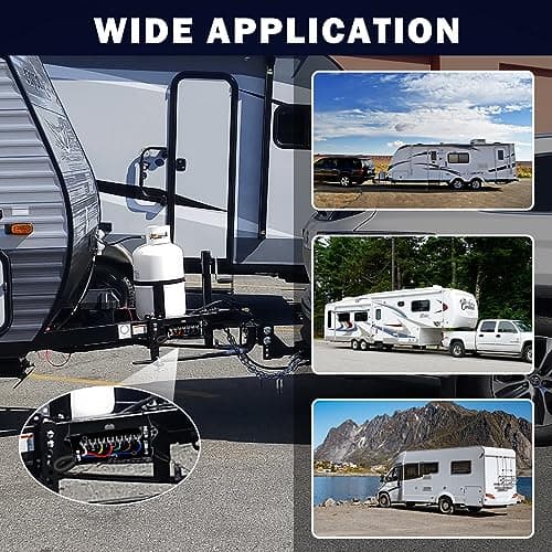 CheeMuii 7 Way Trailer Wiring Harness Kit 8 FT Trailer Cord with 7 Pin Trailer Plug and Junction Box Kit Premium Light and Brake Wiring Wires for Trailer RV — view 6