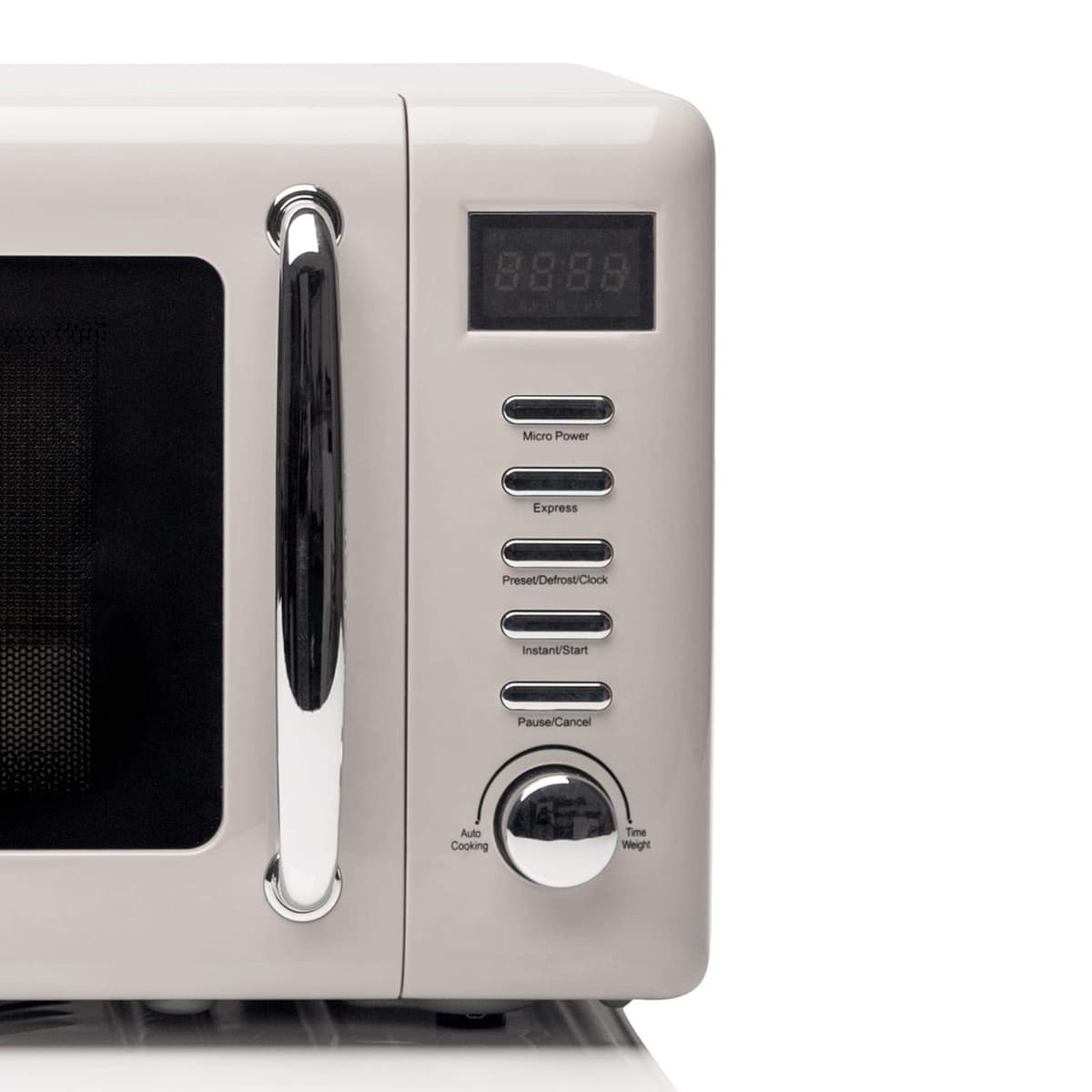 Haden Cotswold 800W Microwave Oven - 20L Capacity - 5 Power Levels Digital Microwave - 60 Min Timer, Easy To Clean, Defrost/Express Function, Stainless Steel Countertop Microwave - Putty — view 5