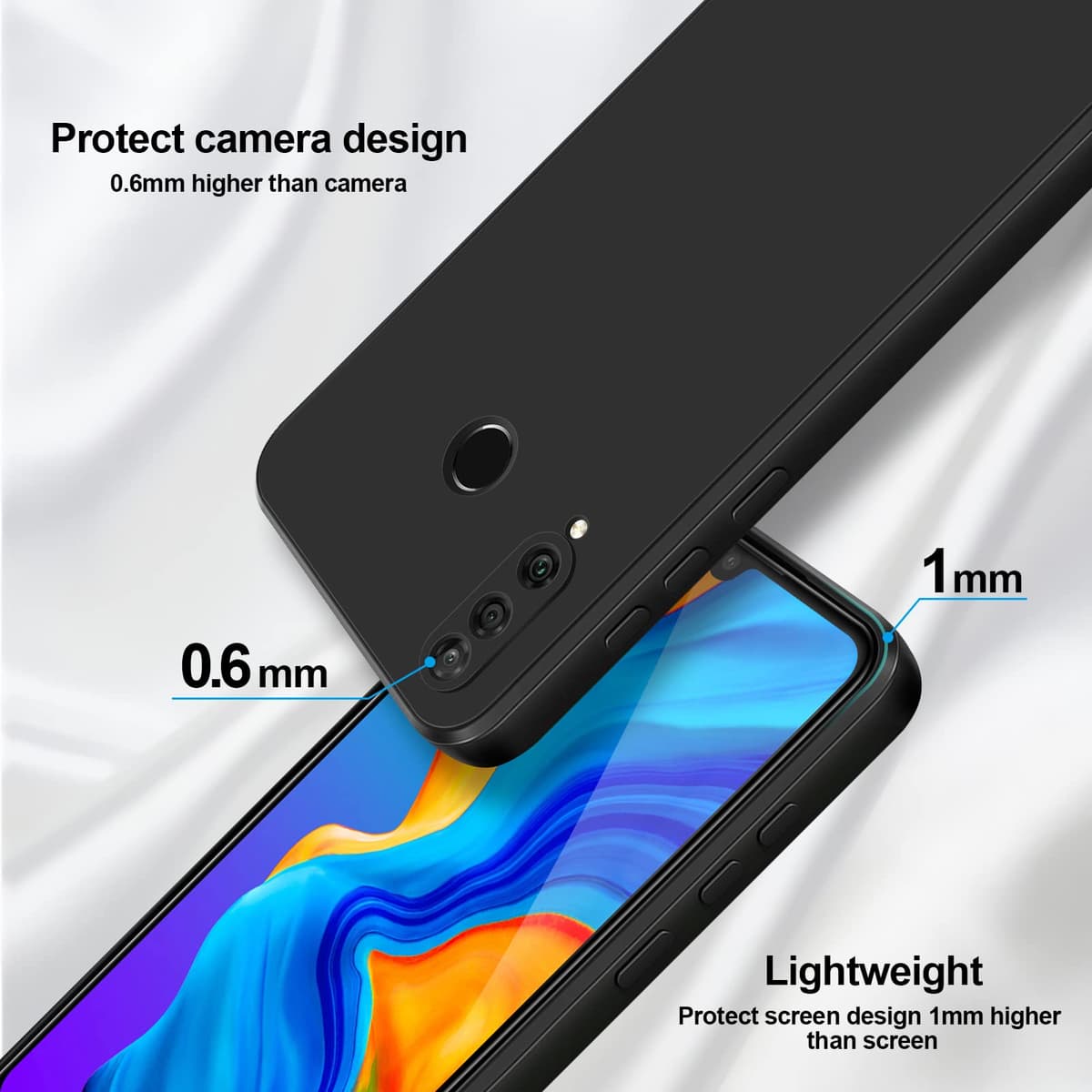 GiiYoon Funda para Huawei P30 Lite,Case de Silicona Suave de TPU Funda Protector de Goma Fexible Prueba Liviano y a Delgado de Golpes Antirrayas para Teléfono Huawei P30 Lite — view 3