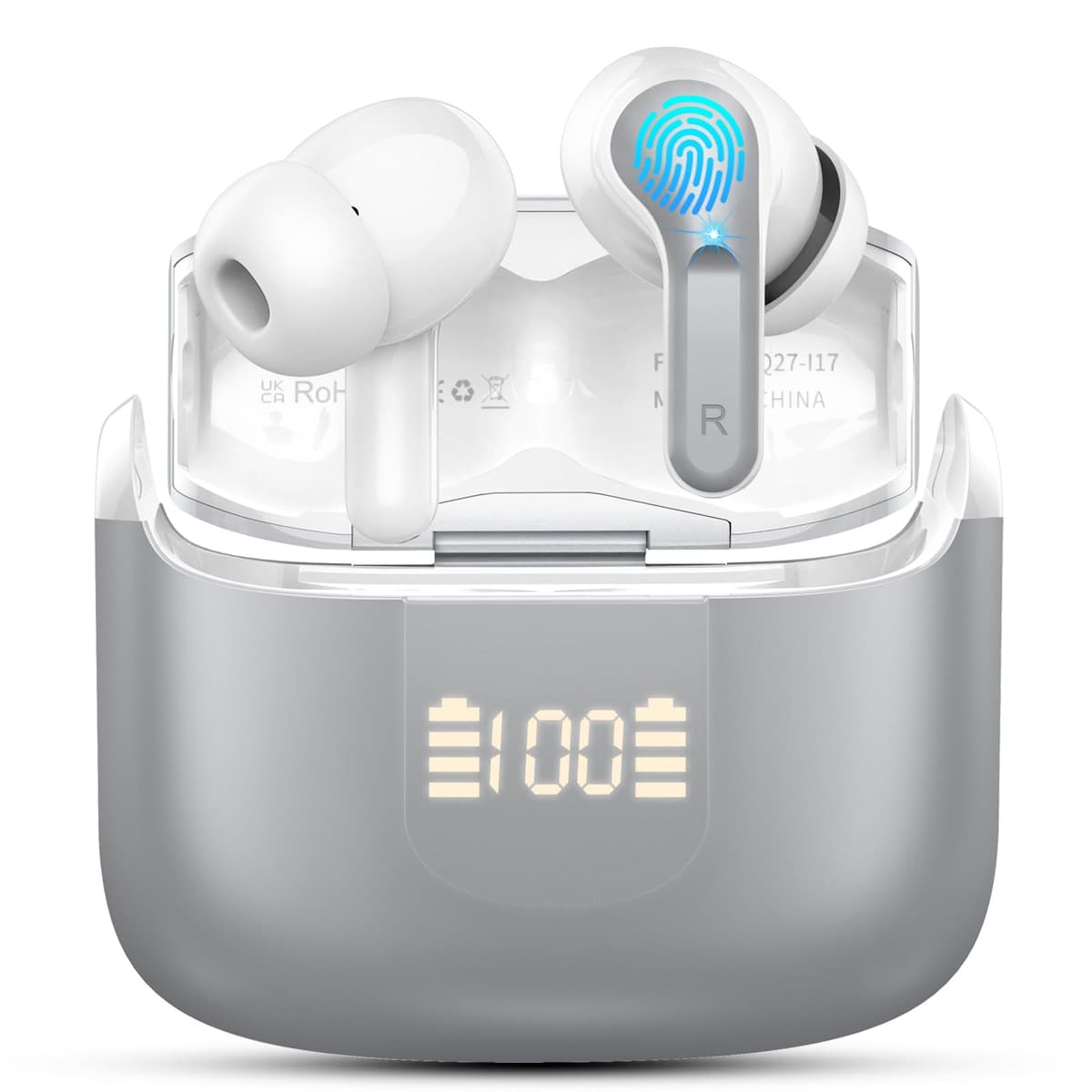 Wireless Earbuds, 6D-Stereo 2026 Bluetooth 5.4 Headphones, 50+Hrs Deep Bass Ear Buds, ENC Noise Cancelling Earphones, USB-C Fast Charging, IP-X7 Waterproof Headset Android iOS for Sport Gym Running — view 13