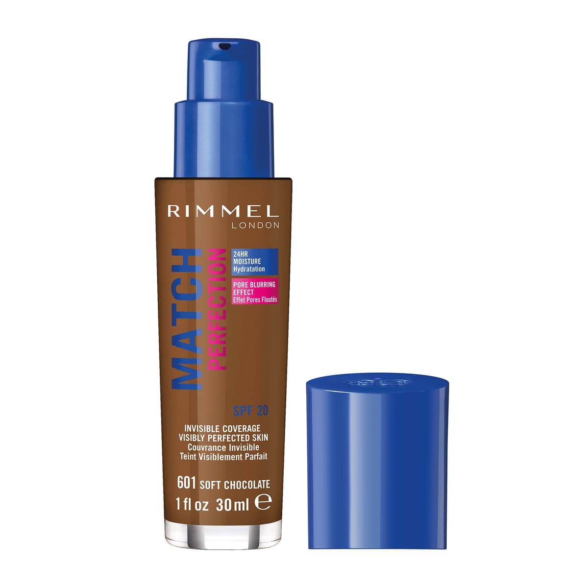Rimmel Match Perfection Foundation 301 Warm Honey, Medium Coverage, 24hr Hydration, No Caking or Creasing, Lightweight, Reduces Imperfections, Invisible Coverage, SPF20, Cruelty Free — view 23