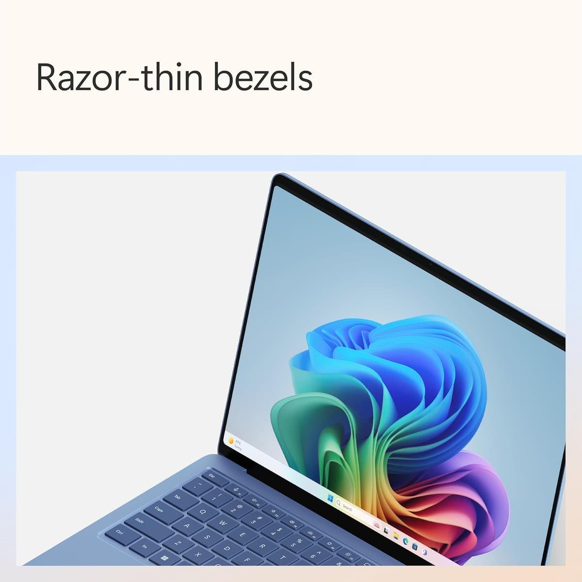 Microsoft Surface Laptop | Copilot+ PC | 13.8” Touchscreen | Snapdragon® X Elite (12 cores) | 16GB Memory | 1TB SSD | 2024 Model, 7th Edition | Sapphire — view 2