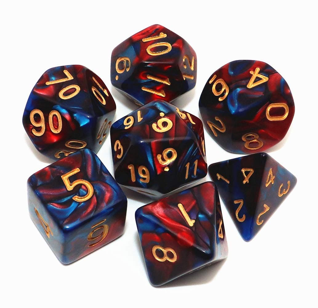 Dados DND D20, D12, D10, D%, D8, D6, D4, D20, D12, D10, D%, D8, D6, D4 — view 5