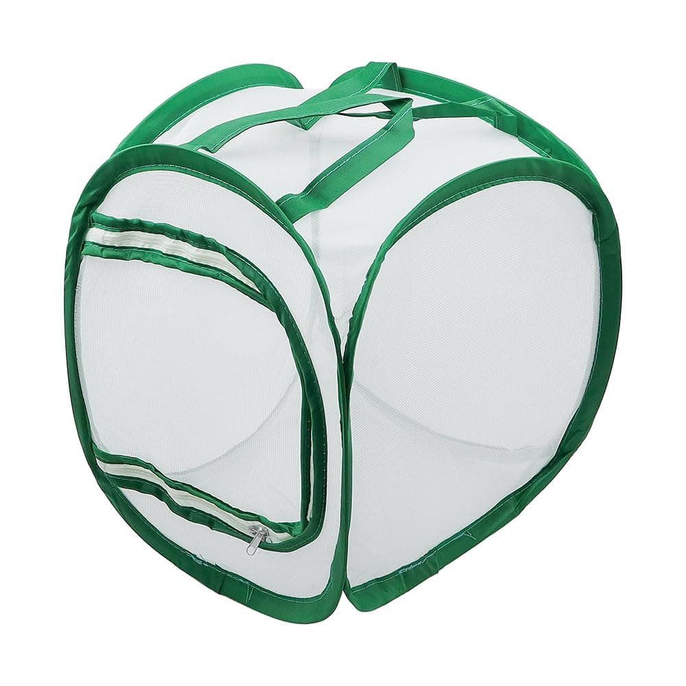 POFET Insect Butterfly Garden Mesh Net Cage, Transparent Small Perching Butterfly Cage,Collapsible Pop-up Insect House (30 x 30 x 30cm)