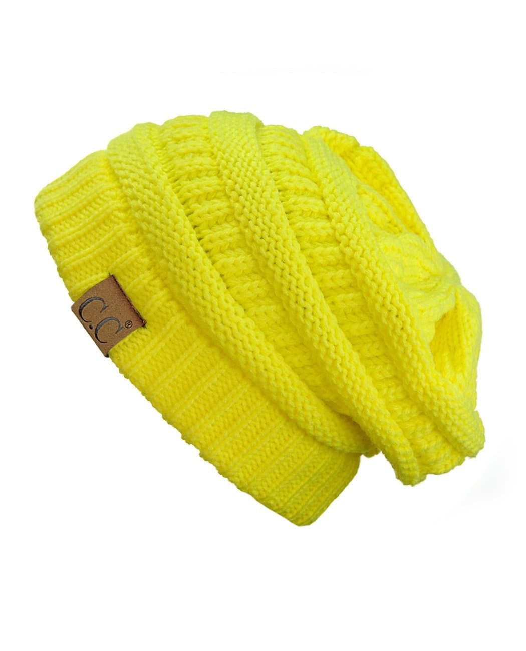 Warm Chunky Soft Stretch Cable Knit Beanie Skully — view 90