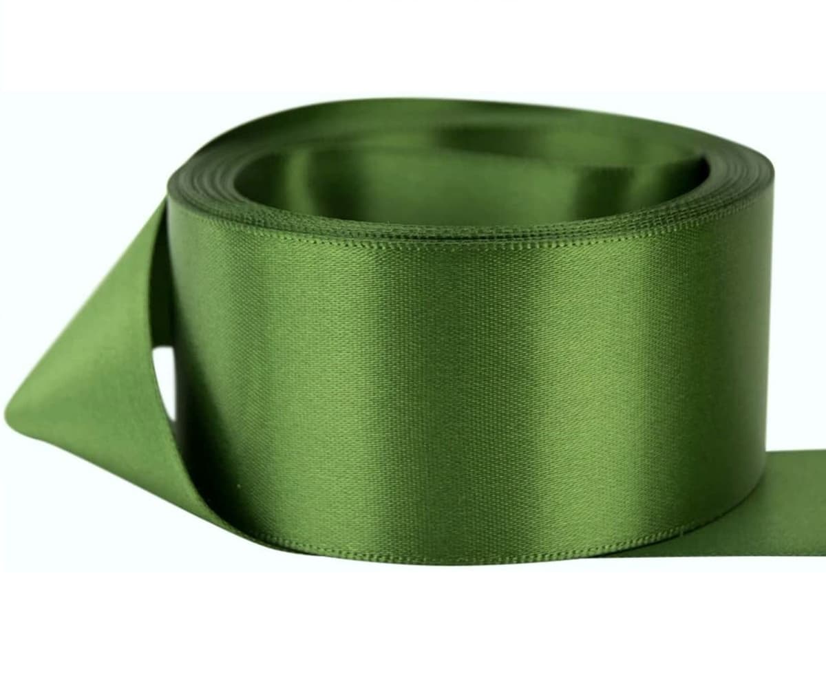 Satin Ribbon. 38mm Wide 5 Meters (Dark Green) Gift Wrap Ribbon, Ribbons for Gift Wrapping, Christmas Ribbon, Gift Wrapping Ribbon for Crafting, Wedding Party Decor — view 294