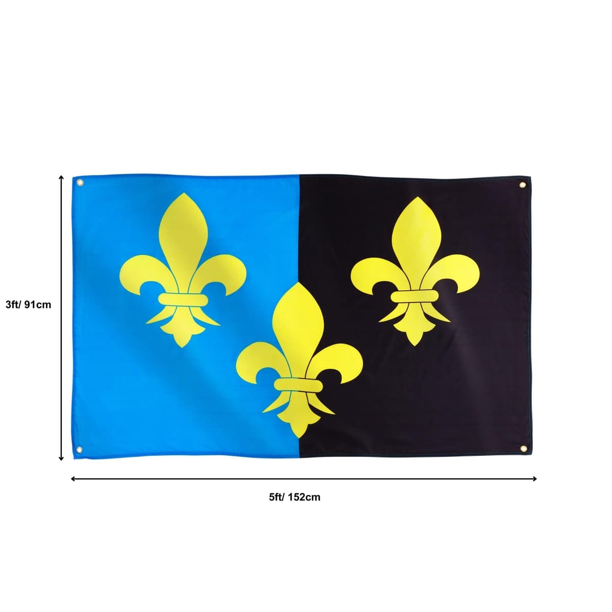 Runesol Cornwall Flag - 91x152cm, 3ft x 5ft, Cornish Flag, 4 Grommets, Eyelet in Every Corner, Premium Quality, Inside & Outside Use, Vivid Colours — view 188