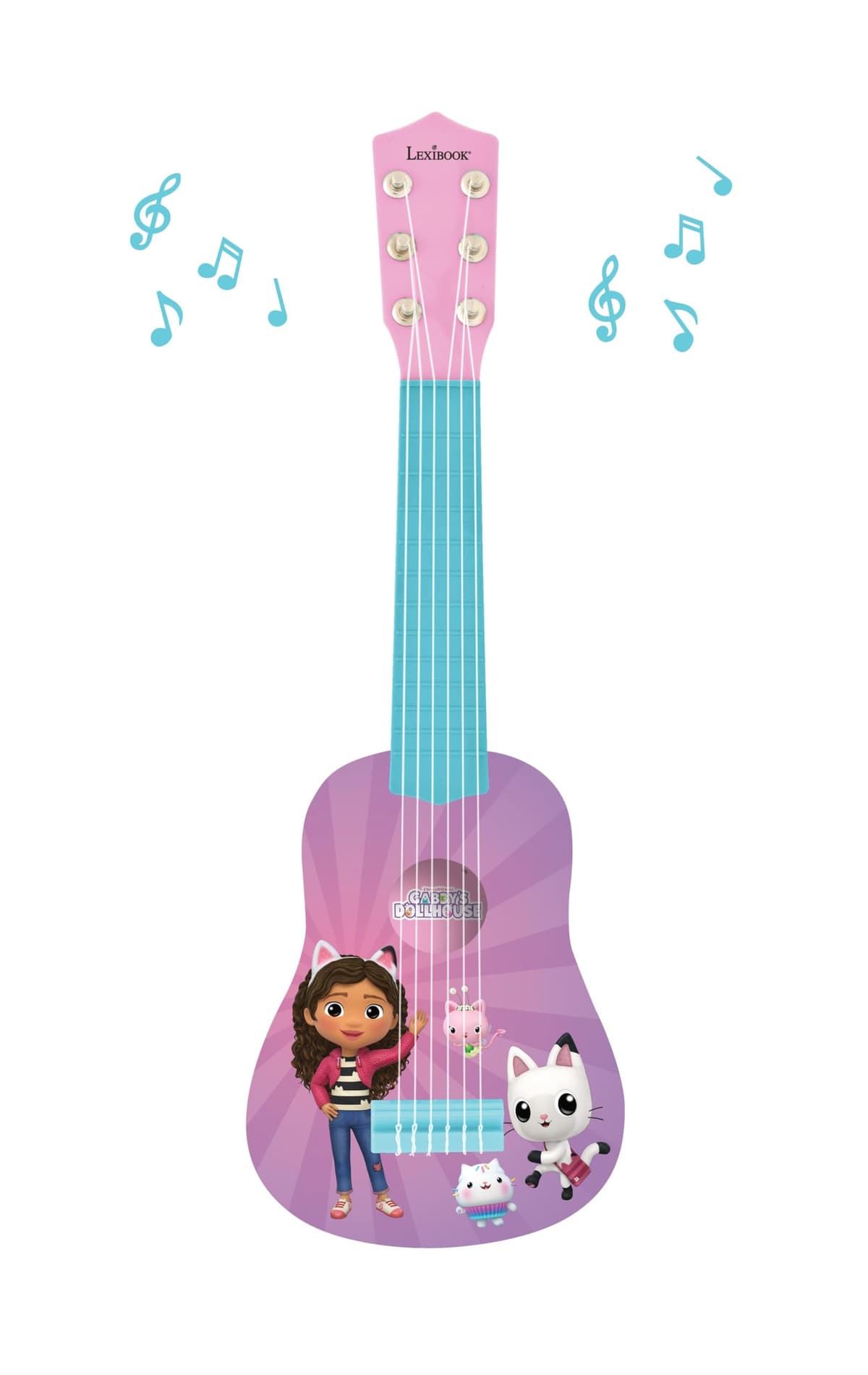 Lexibook, Gabby's Dollhouse, Mi Primera Guitarra para niños, 6 Cuerdas de Nylon, 53 cm, Guía incluida, Rosa, K200GDHLXB — view 3