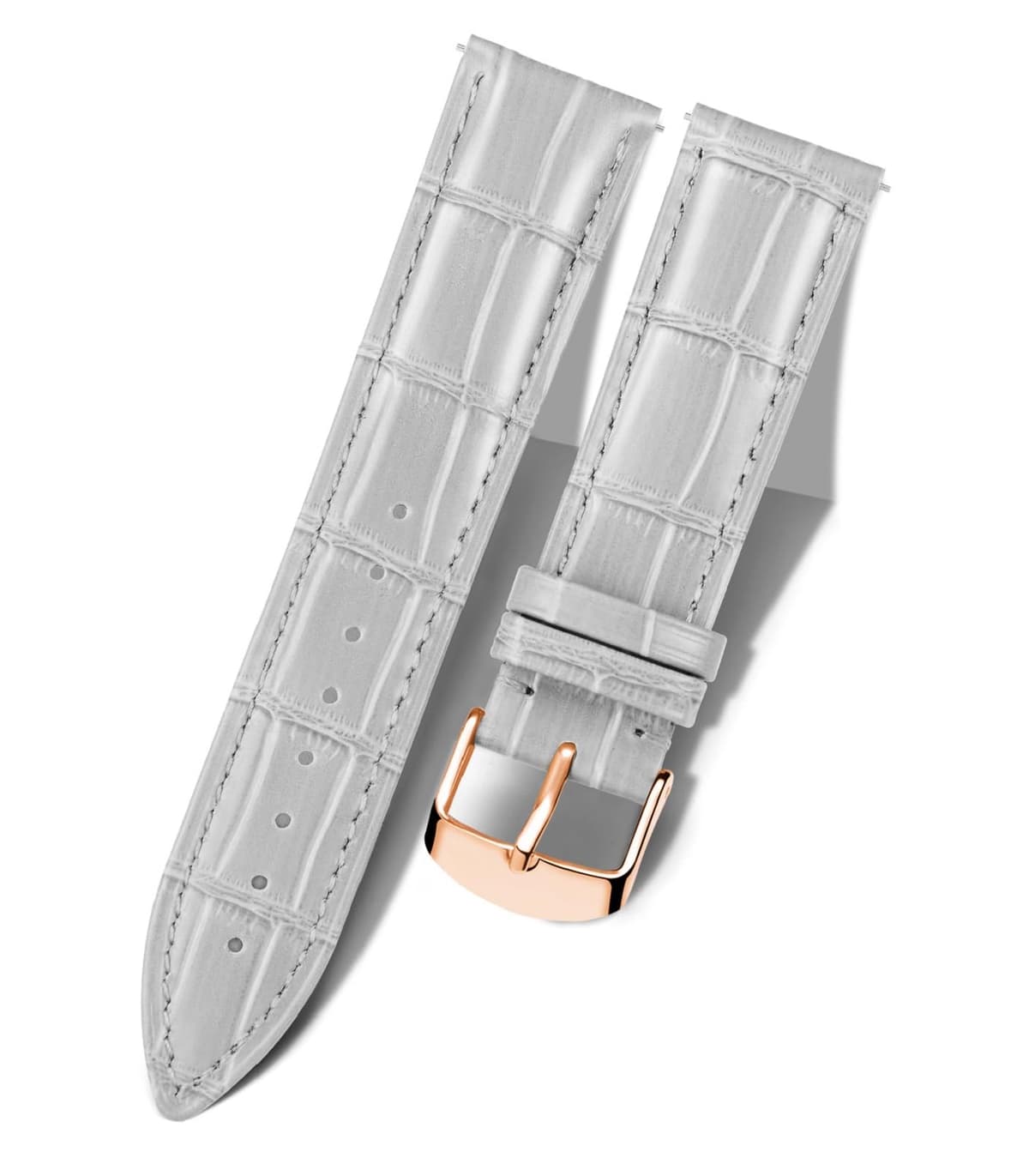BINLUN Quick Release Leather Watch Straps Replacement Watch Bands Smart Watch Strap Crocodile Pattern in 10 Colors 13 Sizes with Silver/Gold/Rose-Gold Buckle for Men Women(10mm-24mm) — view 19