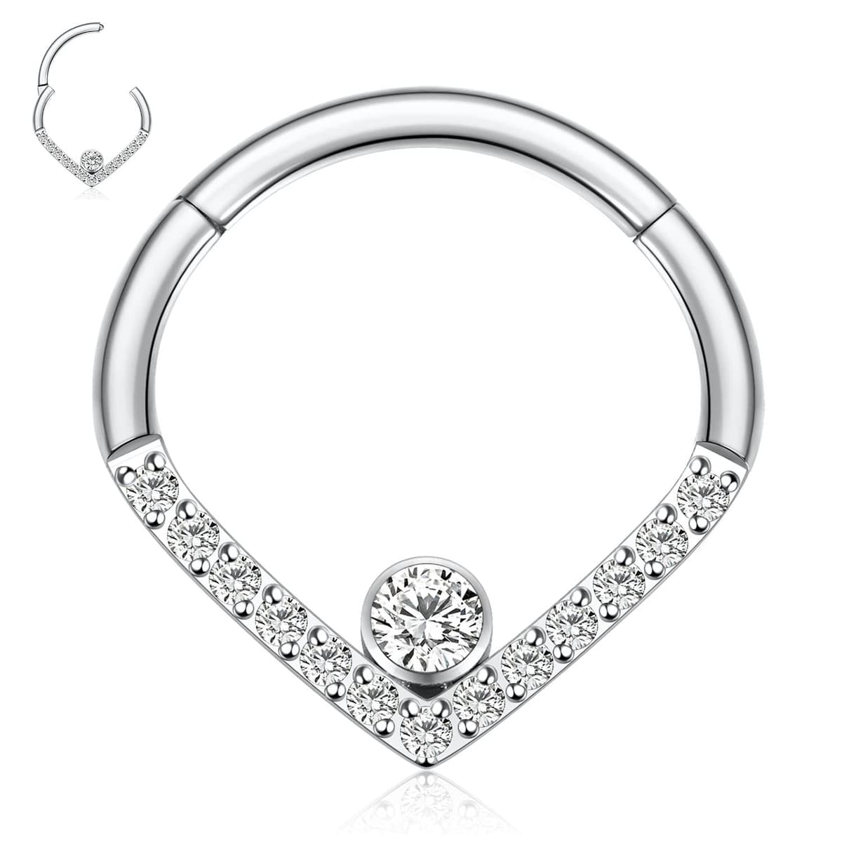 hengkaixuan Teardrop Daith Earrings Septum Jewellery Nose Hoop Ring Surgical Steel Daith Rook Tragus Piercing Jewellery Septum Clicker Ring Small Hoop Earring — view 32