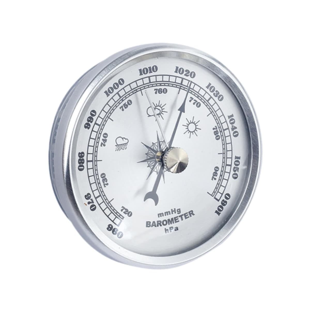 kesurpae Barómetro aneroide de Pared Empotrado, manómetro de presión atmosférica precisión, diámetro Interior 20 mm, manómetro presión atmosférica analógico Pared, Plata — view 3