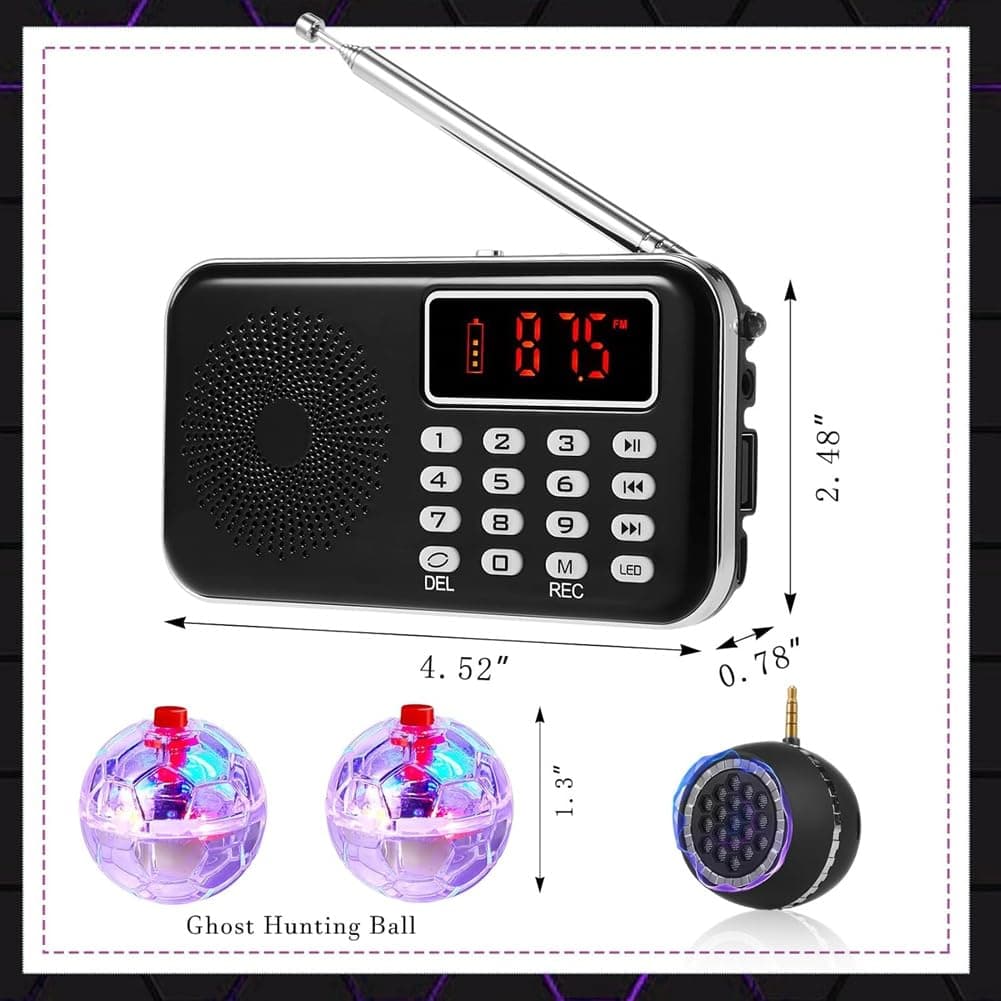 Spirit Box Equipment Kit with2 LED Cat Ball 1 Spirit Box Speaker Paranormal Equipment Kit Outdoor — view 5