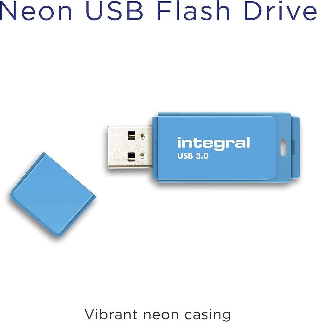 Integral 128GB Neon Blue USB 3.0 Gen 1 Flash Drive USB3.0 128GB Blue — view 2