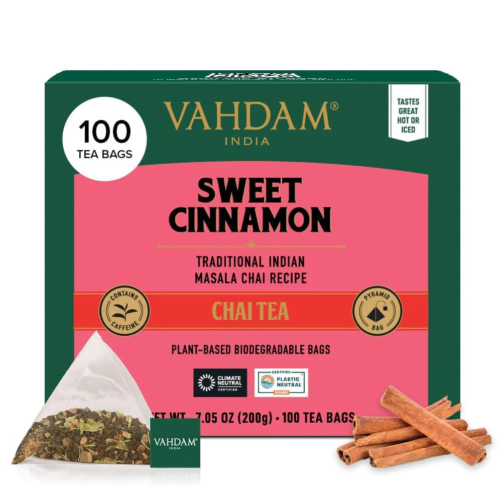 VAHDAM, Himalayan Té Verde (100 Piramidales Bolsitas De Té) 100% Pura Y Natural | Envasado Fresco En La India | Caliente, Frío O Como Kombucha — view 17