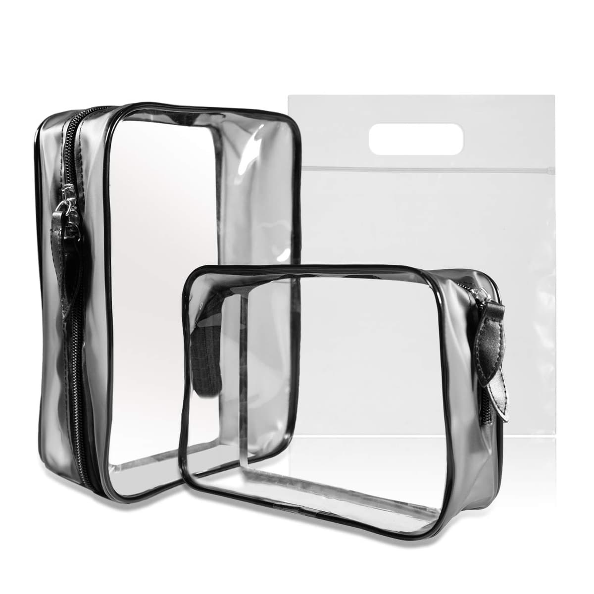 MOCOCITO Neceser Transparente con 8 Botellas de Viaje (MAX.100ml) y 1 Bolsa de Vuelo para Líquidos (20x20 CM,1L), Bolsa de Cosméticos Impermeable para Hombre y Mujer — view 12