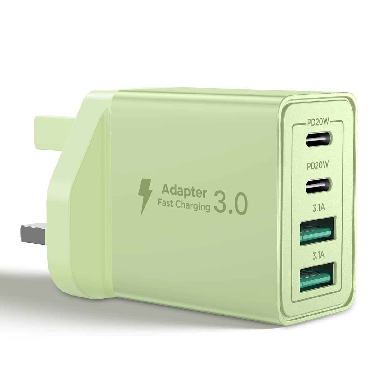 USB C Plug Fast Charge, 40W 4-Port Multi USB Charger Plug UK Dual Port PD Power Adapter +QC Wall plug Multiport Mains Type C Charging Plug for iPhone 17 16 15 14 13 12 11 Pro Max XS XR 8, Samsung, Pad — view 18
