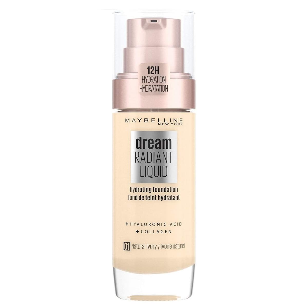 Maybelline Foundation, Dream Radiant Liquid Hydrating Foundation with Hyaluronic Acid and Collagen - Lightweight, Medium Coverage Up to 12 Hour Hydration, 30 Sand — view 26