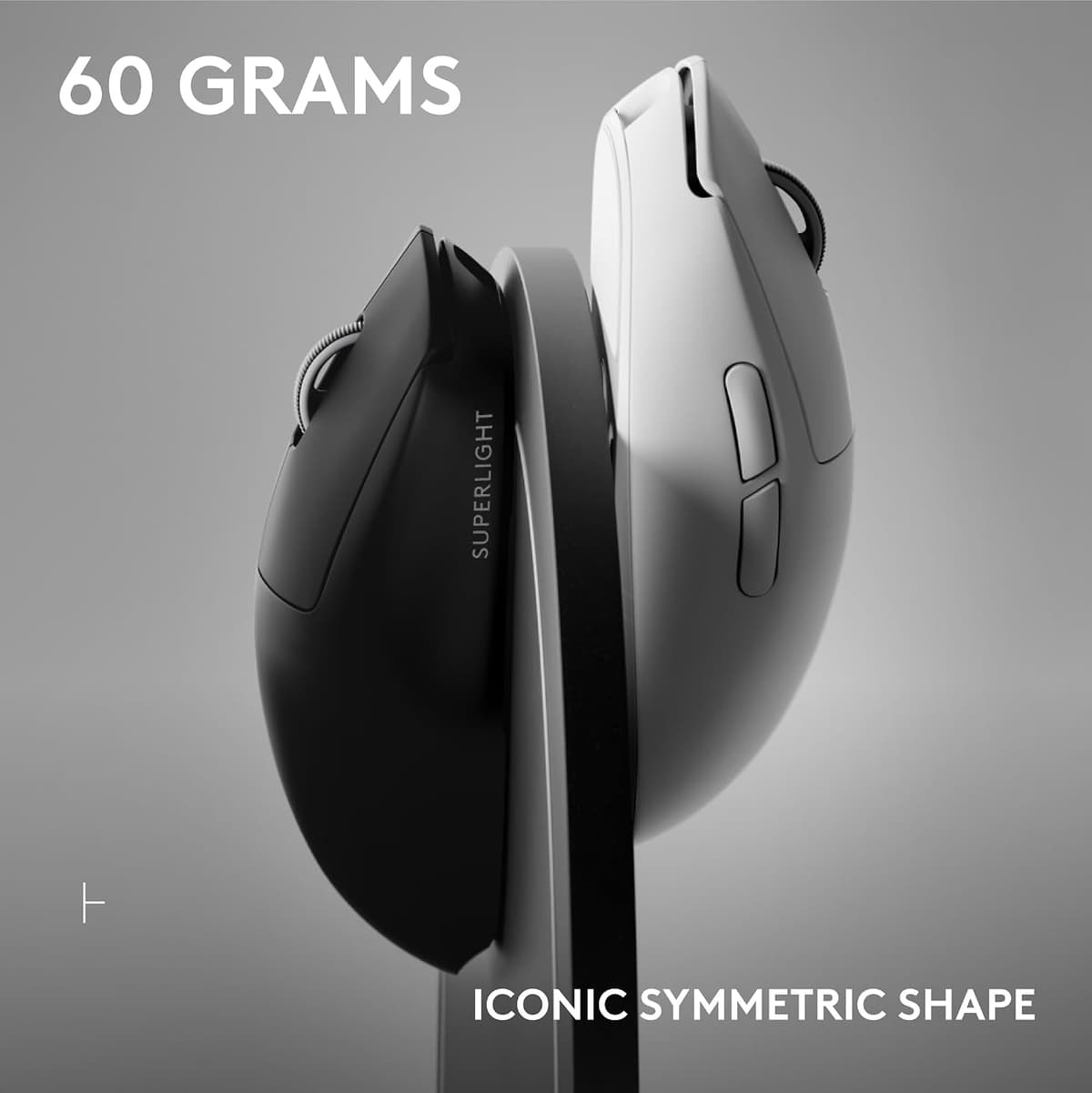 Logitech G PRO X SUPERLIGHT 2 SE wireless gaming mouse, 60 g pro-grade mouse with 5 programmable buttons, 44K DPI sensor, 888+ IPS, 1 kHz report rate, USB-C charging for PC/Mac - Black Black SUPERLIGHT SE - 1K Polling - Symmetrical Mouse — view 6