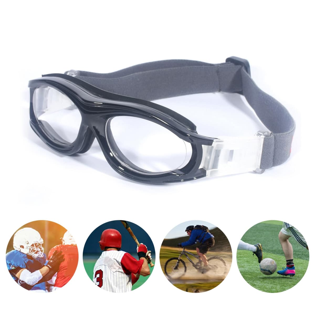 XAGMODSHN Gafas protectoras de fútbol, gafas deportivas, gafas de baloncesto para niños, para actividades al aire libre, gafas resistentes — view 2