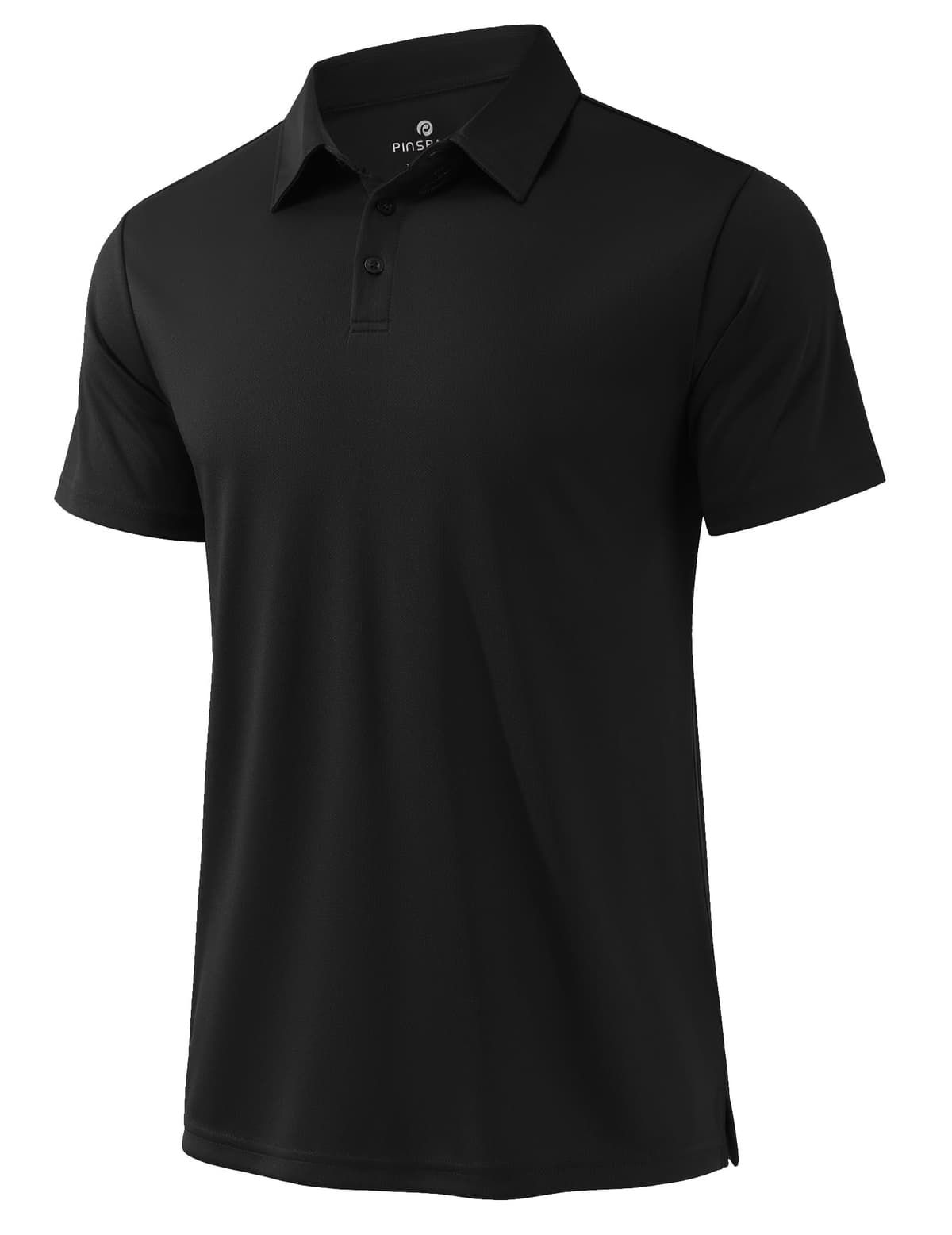 PINSPARK Mens Golf Shirt 3 Buttons Quick Dry Polo Shirts for Men Short Sleeve Casual Stylish Collared Polo Shirts